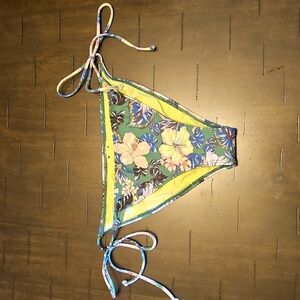 Womens Swim Bellamy Floral Maracas Medium-Coverage Bikini Bottom, Color Jade, S